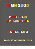 GGH2605 PORTFOLIO EXAM (COMPLETE ANSWERS) Semester 2 2023 - DUE 13 OCTOBER 2023