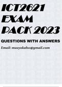 ICT2621 EXAM PACK 2023