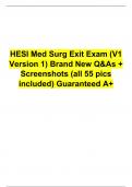 2023 HESI Med Surg Version 1 (v1) exit exam – Brand New Q&As! Guaranteed Pass w/A+ Actual Screenshots w/Questions & Answers Included!!!