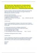 ATI (Endocrine, Reproductive, Genitourinary, Musculoskeletal), Nutrition Quiz (Ch. 15, 16) -NURS3110 - Week 5, 6, 7 (Nutrition Quiz and ATI)