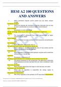 2023 HESI A2 BIOLOGY 100 QUESTIONS  AND ANSWERS