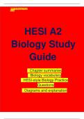 2023 HESI A2 BIOLOGY LATEST UPDATED QUESTIONS WITH 100% CORRECT ANSWERS/A+ GRADE