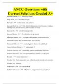 ANCC Questions with Correct Solutions Graded A+