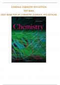 ZUMDAHL CHEMISTRY 9TH EDITION TEST BANK {TEST BANK FOR AP CHEMISTRY ZUMDAHL 9TH EDITION}