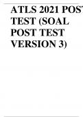 ATLS 2021 POST TEST (SOAL POST TEST VERSION 3) with complete solutions 