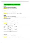 NLN PAX RN Basic Chemistry Questions and Answers 100% with Diagram 