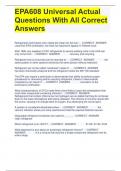 EPA608 Universal Actual Questions With All Correct Answers