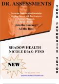 SHADOW HEALTH  NICOLE DIAZ- PTSD SOLUTIONS GUIGE BY DR.A 