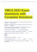 Bundle For YMCA Exam Questions with Correct Answers