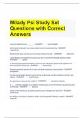 Bundle For psi Milady Exam Questions with Correct Answers