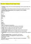 BIO 201 Cumulative Midterm Exam 2021 Straighterline