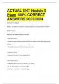 ACTUAL EMT Module 5 Exam 100% CORRECT  ANSWERS 2023/2024