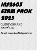 INS2603 EXAM PACK 2023