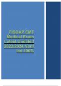 FISDAP EMT Medical Exam Latest Updated 2023/2024:Verified 100%