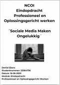 NCOI geslaagde module Eindopdracht Professioneel en Oplossingsgericht Werken - Nieuw mei 2023 cijfer 8