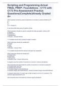 Scripting and Programming Actual FINAL PREP- Foundations - C173 with C173 Pre-Assessment Practice Questions(Complete)Already Graded A+