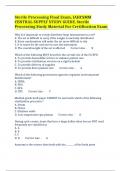 Sterile Processing Final Exam, IAHCSMM CENTRAL SUPPLY STUDY GUIDE, Sterile Processing Study Material For Certification Exam