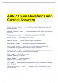 AANP Exam Questions and Correct Answers 