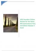 HESI Saunders Online Review for the Nclex-RN Examination 2 Year, 3rd Edition Module 4 Exam