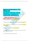 Maternal Newborn ATI, Maternal Newborn Proctor ATI 9 VERSIONS GRADED A  Maternal Newborn ATI, MaternalNewborn Proctor ATI