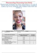 Pharmacology Reasoning Case Study; Susan Jones is a 42- year-old African-American female with a past medical history of diabetes mellitus type II.ALL ANSWERS 100% CORRECT SOLUTION AID GRADE A+