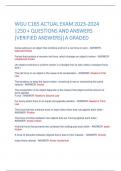 WGU C165 ACTUAL EXAM 2023-2024 |250 + QUESTIONS AND ANSWERS (VERIFIED ANSWERS)|A GRADED