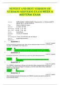 NEWEST AND BEST VERSION OF NURS6630 MIDTERM EXAM WEEK 6 MIDTERM EXAM 