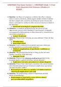 NRNP6665 Final Exam Version 1 / NRNP6665 Week 11 Final Exam Questions And Answers:( Walden) A GRADE .