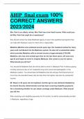 AHIP final exam 100%  CORRECT ANSWERS  2023/2024