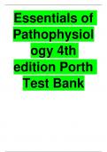 Essentials of pathophysiology 4th Edition Porth Test Bank 2023 update