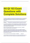 IHI QI 103 Exam Questions with Complete Solutions 