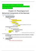 Week 4 OB Outline: Chapter 15 and 16:  Physiological/Behavioral components of Neonate +  Discharge teaching