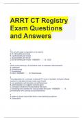 ARRT CT Registry Exam Questions and Answers 