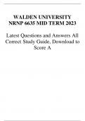 NRNP6635 / NRNP 6635 (Latest 2023 / 2024): Midterm Exam - Psychopathology and Diagnostic Reasoning – Walden