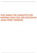 Test bank for Concepts for Nursing Practice 3rd Edition by Jean Foret Giddens 9780323581936 Chapter 1-57 Complete Guide.