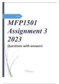 MFP1501 Assignment 3 2023 