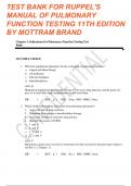 TEST BANK FOR RUPPEL'S MANUAL OF PULMONARY FUNCTION TESTING 11TH EDITION BY MOTTRAM BRAND