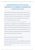 NR 509/NR 509 FINAL EXAM 2023-2024  QUESTIONS AND VERIFIED ANSWERS|NR 509  LATEST FINAL EXAM