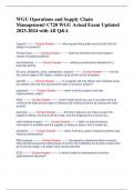 WGU Operations and Supply Chain  Management/ C720 WGU Actual Exam Updated  2023-2024 with All Q&A