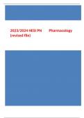 2023/2024 HESI PN        Pharmacology (revised file)