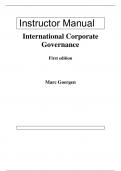 International Corporate Governance 1st Edition By International Edition by Marc Goergen (Solution Manual)