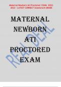 Ati  Maternal newborn proctored exam QUESTIONS AND CORRECT DETAILED ANSWERS (VERIFIED ANSWERS) |ALREADY GRADED A+