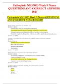 Pathophsio NSG5003 Week 9 Neuro QUESTIONS AND CORRECT ANSWERS 2023 Pathophsio NSG5003 Week 9 Neuro QUESTIONS AND CORRECT ANSWERS 2023 Pathophsio NSG5003 Week 9 Neuro QUESTIONS AND CORRECT ANSWERS 2023 Pathophsio NSG5003 Week 9 Neuro QUESTIONS AND CORRECT 