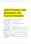 LSAT Practice Test Questions and Correct Answers