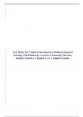 Test Bank For Timby's Introductory Medical-Surgical Nursing 13th Edition by Loretta A. Donnelly-Moreno, Brigitte Moseley| Chapter 1-72| Complete Guide.