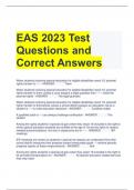 EAS 2023 Test Questions and Correct Answers