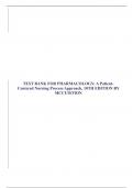 Test Bank Pharmacology A Patient-Centered Nursing Process Approach, 10tht&11th Edition by Linda E. McCuistion Chapter 1-58