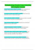 Pathophysiology Practice Exam 1 Questions with complete Answers