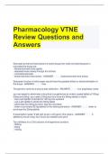 Pharmacology VTNE Review Questions and Answers