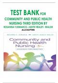 TEST BANK FOR COMMUNITY AND PUBLIC HEALTH NURSING THIRD EDITION BY ROSANNA F.DEMARCO, JUDITH HEALEY- WALSH ALLCHAPTERS